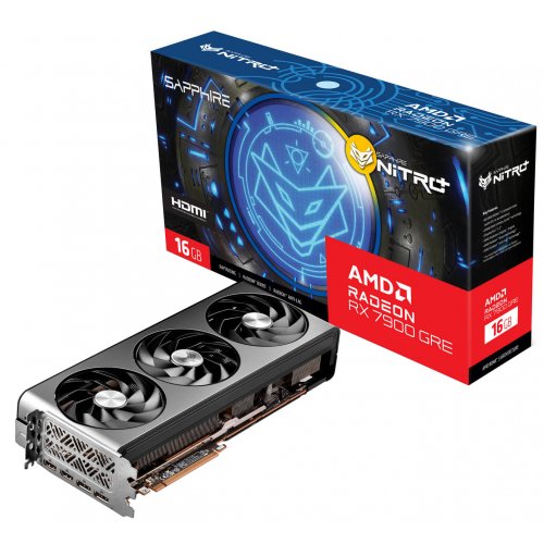 Відеокарта Sapphire Radeon RX 7900 GRE NITRO+ 16384MB (11325-02-20G) купити з перевіркою сумісності: огляд, характеристики, ціна у Києві, Львові, Вінниці, Хмельницькому, Івано-Франківську, Україні | інтернет-магазин TELEMART.UA фото