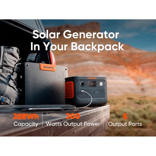 Купити Зарядна станція Jackery Explorer 300 Plus 300W 288Wh (21-0001-000010) - ціна в Києві, Львові, Вінниці, Хмельницькому, Франківську, Україні | інтернет-магазин TELEMART.UA фото