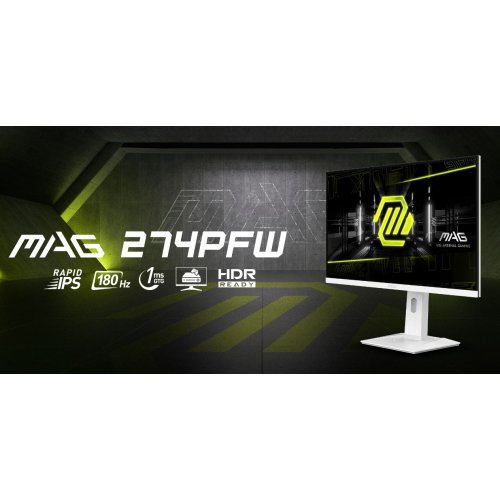 Купить Монитор MSI 27" MAG 274PFW White - цена в Харькове, Киеве, Днепре, Одессе
в интернет-магазине Telemart фото