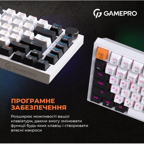 Фото Клавіатура GamePro MK160 Outemu Red Hot-Swap RGB White