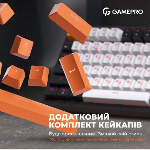 Купити Клавіатура GamePro MK160 Outemu Red Hot-Swap RGB Black - ціна в Києві, Львові, Вінниці, Хмельницькому, Франківську, Україні | інтернет-магазин TELEMART.UA фото