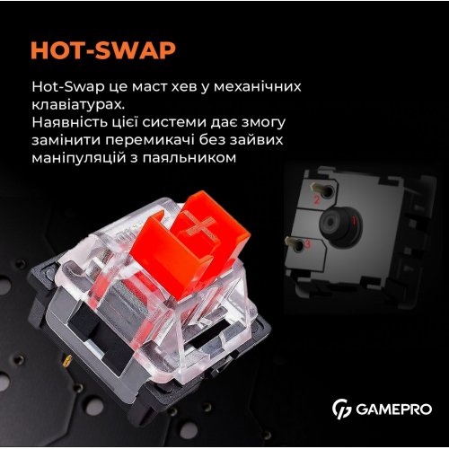 Фото Клавіатура GamePro MK130R Outemu Red Hot-Swap RGB Black