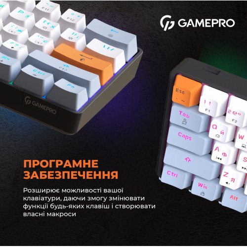 Photo Keyboard GamePro MK130R Outemu Red Hot-Swap RGB Black