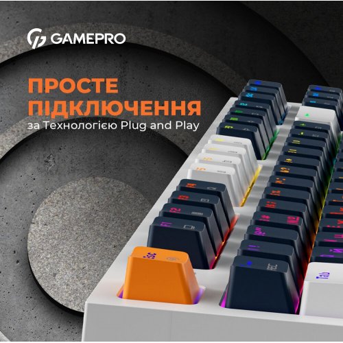 Фото Клавиатура GamePro MK180 Outemu Red Hot-Swap RGB White