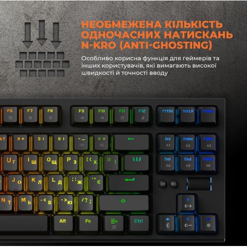 Photo Keyboard GamePro MK180 Outemu Red Hot-Swap RGB Black