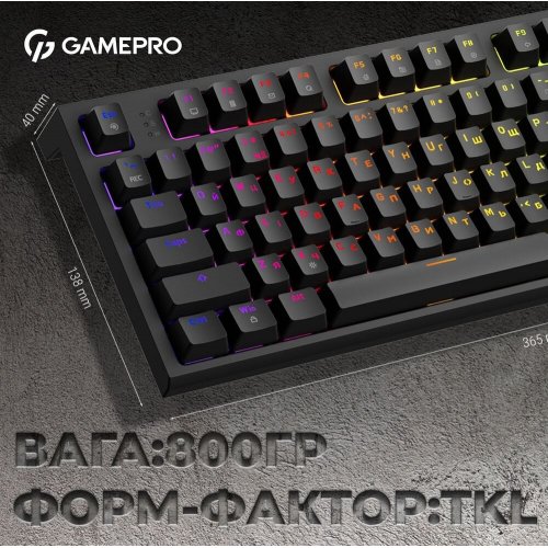 Фото Клавиатура GamePro MK180 Outemu Red Hot-Swap RGB Black