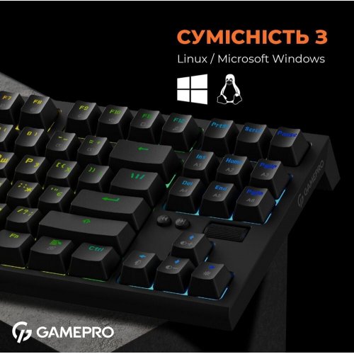 Photo Keyboard GamePro MK180 Outemu Red Hot-Swap RGB Black