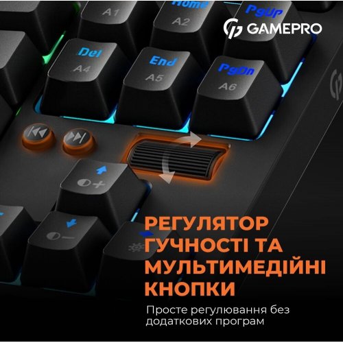 Фото Клавіатура GamePro MK180 Outemu Red Hot-Swap RGB Black