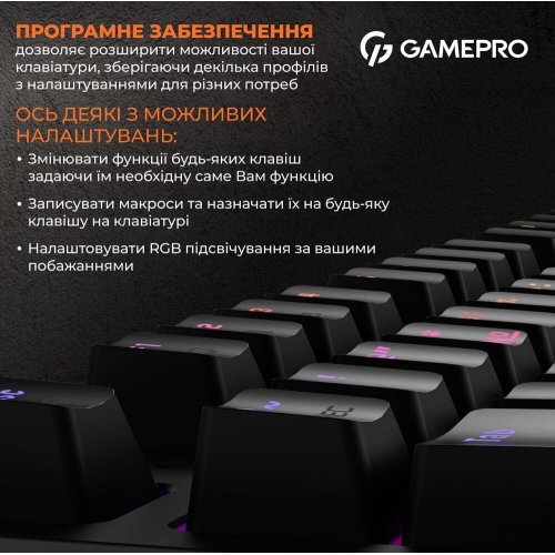 Фото Клавіатура GamePro MK180 Outemu Red Hot-Swap RGB Black