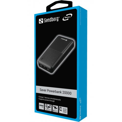 Купити Powerbank Sandberg Saver 20000mAh 12W (320-42) - ціна в Києві, Львові, Вінниці, Хмельницькому, Франківську, Україні | інтернет-магазин TELEMART.UA фото