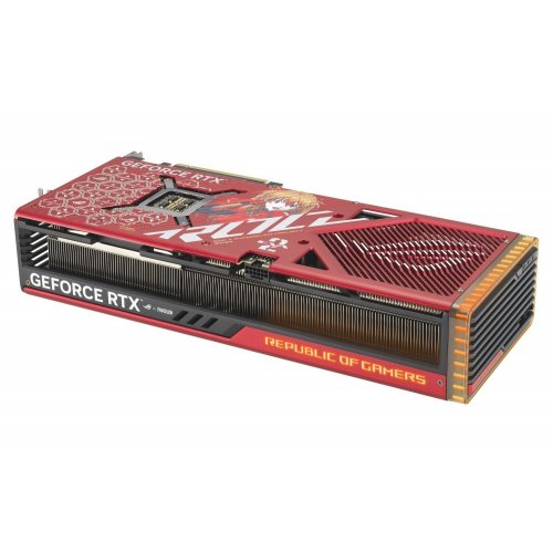 Відеокарта Asus ROG Strix GeForce RTX 4090 OC EVA-02 Edition 24576MB (ROG-STRIX-RTX4090-O24G-EVA-02-EDITION FR) Factory Recertified купити з перевіркою сумісності: огляд, характеристики, ціна у Києві, Львові, Вінниці, Хмельницькому, Івано-Франківську, Україні | інтернет-магазин TELEMART.UA фото