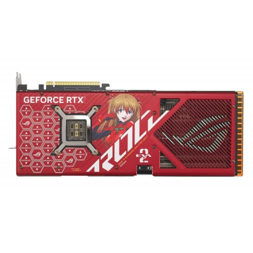 Відеокарта Asus ROG Strix GeForce RTX 4090 OC EVA-02 Edition 24576MB (ROG-STRIX-RTX4090-O24G-EVA-02-EDITION FR) Factory Recertified купити з перевіркою сумісності: огляд, характеристики, ціна у Києві, Львові, Вінниці, Хмельницькому, Івано-Франківську, Україні | інтернет-магазин TELEMART.UA фото