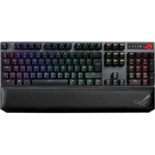 Купити Клавіатура Asus ROG Strix Scope NX Red Switch Wireless Deluxe (90MP02I6-BKUA01) Black - ціна в Києві, Львові, Вінниці, Хмельницькому, Франківську, Україні | інтернет-магазин TELEMART.UA фото