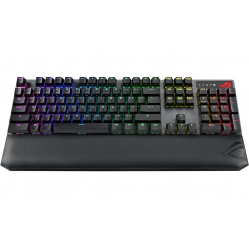 Купити Клавіатура Asus ROG Strix Scope NX Red Switch Wireless Deluxe (90MP02I6-BKUA01) Black - ціна в Києві, Львові, Вінниці, Хмельницькому, Франківську, Україні | інтернет-магазин TELEMART.UA фото