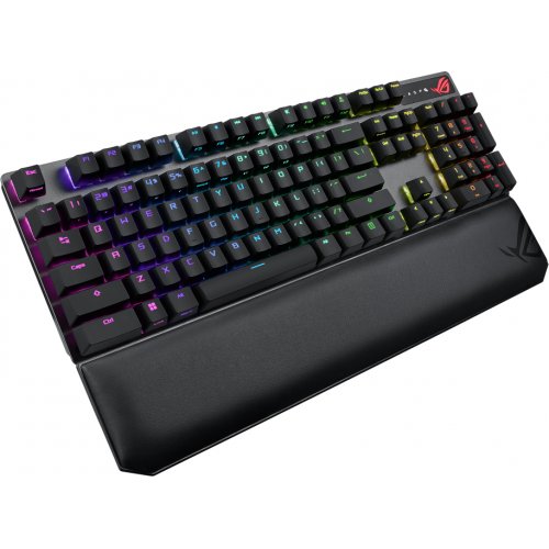 Купити Клавіатура Asus ROG Strix Scope NX Red Switch Wireless Deluxe (90MP02I6-BKUA01) Black - ціна в Києві, Львові, Вінниці, Хмельницькому, Франківську, Україні | інтернет-магазин TELEMART.UA фото