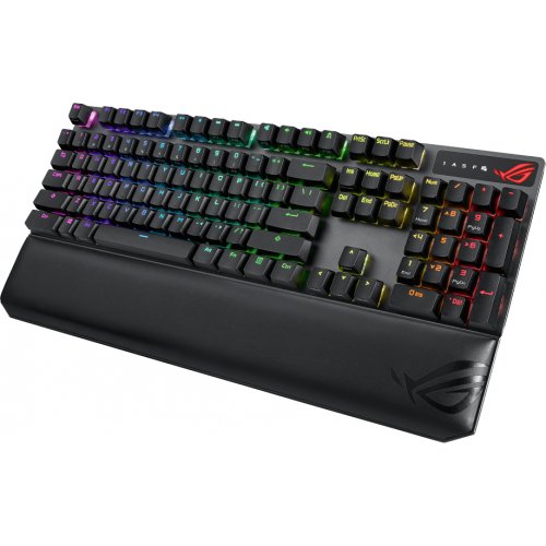 Купити Клавіатура Asus ROG Strix Scope NX Red Switch Wireless Deluxe (90MP02I6-BKUA01) Black - ціна в Києві, Львові, Вінниці, Хмельницькому, Франківську, Україні | інтернет-магазин TELEMART.UA фото