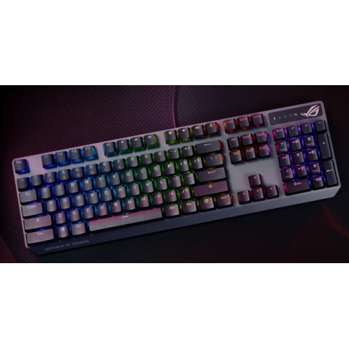 Купити Клавіатура Asus ROG Strix Scope NX Red Switch Wireless Deluxe (90MP02I6-BKUA01) Black - ціна в Києві, Львові, Вінниці, Хмельницькому, Франківську, Україні | інтернет-магазин TELEMART.UA фото