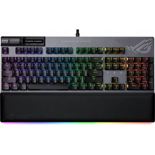 Купить Клавиатура Asus ROG Strix Flare II Animate NX Red Switch (90MP02E6-BKUA01) Black - цена в Харькове, Киеве, Днепре, Одессе
в интернет-магазине Telemart фото