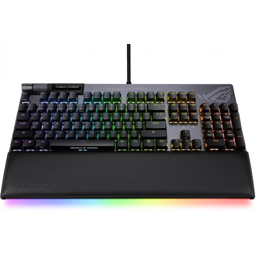 Купить Клавиатура Asus ROG Strix Flare II Animate NX Red Switch (90MP02E6-BKUA01) Black - цена в Харькове, Киеве, Днепре, Одессе
в интернет-магазине Telemart фото