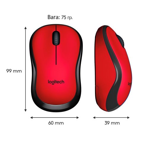 Купить Мышка Logitech M220 Silent (910-004880) Red - цена в Харькове, Киеве, Днепре, Одессе
в интернет-магазине Telemart фото