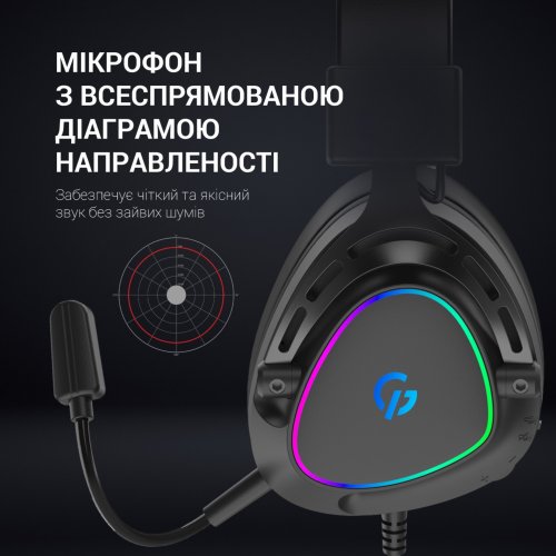 Купити Навушники GamePro HS783 RGB Black - ціна в Києві, Львові, Вінниці, Хмельницькому, Франківську, Україні | інтернет-магазин TELEMART.UA фото