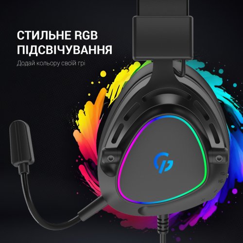 Купити Навушники GamePro HS783 RGB Black - ціна в Києві, Львові, Вінниці, Хмельницькому, Франківську, Україні | інтернет-магазин TELEMART.UA фото