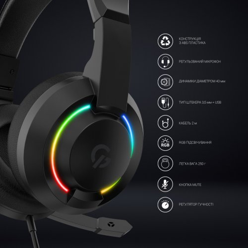 Photo Headset GamePro HS299 RGB Black