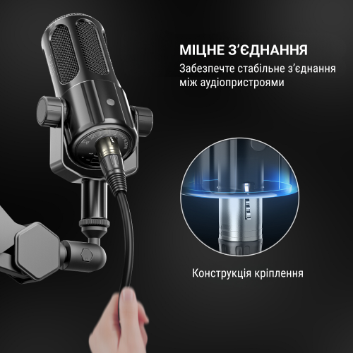 Купити Мікрофонний кабель Fifine L9 XLR Male to Femal 3m Black - ціна в Києві, Львові, Вінниці, Хмельницькому, Франківську, Україні | інтернет-магазин TELEMART.UA фото