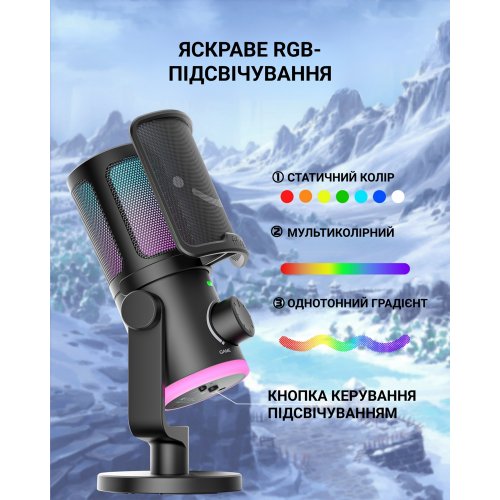 Купить Микрофон Fifine AM6 Black - цена в Харькове, Киеве, Днепре, Одессе
в интернет-магазине Telemart фото