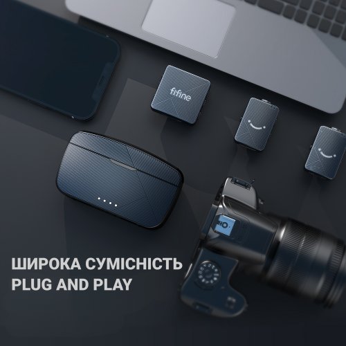 Купити Петличний мікрофон Fifine M9 Black - ціна в Києві, Львові, Вінниці, Хмельницькому, Франківську, Україні | інтернет-магазин TELEMART.UA фото