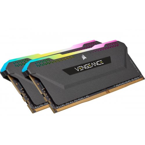 Уцінка озп Corsair DDR4 16GB (2x8GB) 3200Mhz Vengeance RGB Pro SL Black (CMH16GX4M2E3200C16) (вскрита упаковка, 652123) купити з перевіркою сумісності: огляд, характеристики, ціна у Києві, Львові, Вінниці, Хмельницькому, Івано-Франківську, Україні | інтернет-магазин TELEMART.UA фото