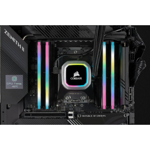 Уцінка озп Corsair DDR4 16GB (2x8GB) 3200Mhz Vengeance RGB Pro SL Black (CMH16GX4M2E3200C16) (вскрита упаковка, 652123) купити з перевіркою сумісності: огляд, характеристики, ціна у Києві, Львові, Вінниці, Хмельницькому, Івано-Франківську, Україні | інтернет-магазин TELEMART.UA фото