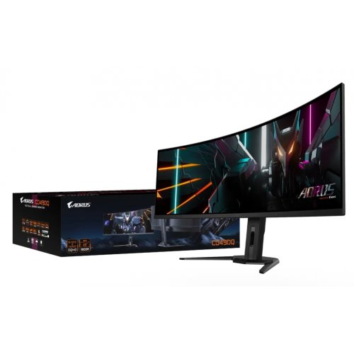 Купити Монітор Gigabyte 49" AORUS CO49DQ Black - ціна в Києві, Львові, Вінниці, Хмельницькому, Франківську, Україні | інтернет-магазин TELEMART.UA фото