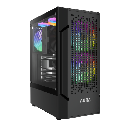 Photo Gamdias AURA GC7 ARGB Tempered Glass without PSU (4711514500677) Black