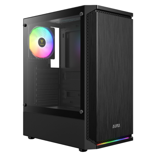 Photo Gamdias AURA GC8 ARGB Tempered Glass without PSU (4711514500691) Black