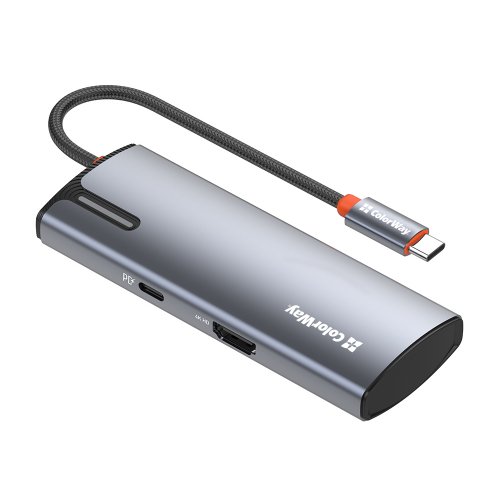 Купить USB-хаб ColorWay USB Type-C 5 in 1 (CW-HUB01) Dark Grey - цена в Харькове, Киеве, Днепре, Одессе
в интернет-магазине Telemart фото