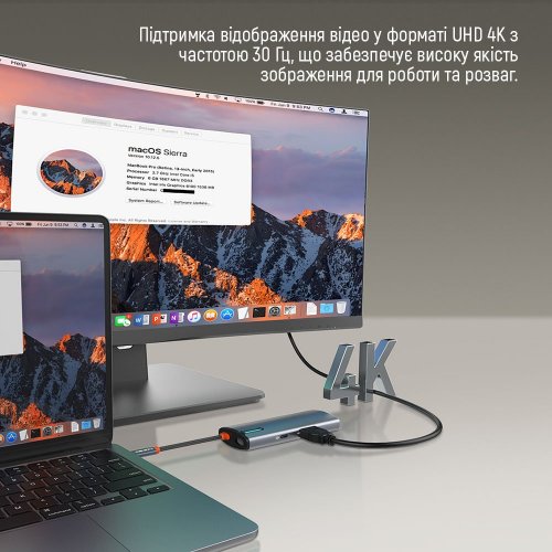 Купить USB-хаб ColorWay USB Type-C 5 in 1 (CW-HUB01) Dark Grey - цена в Харькове, Киеве, Днепре, Одессе
в интернет-магазине Telemart фото