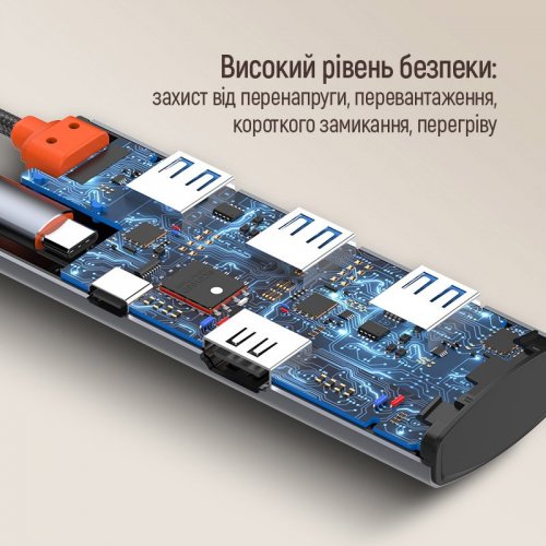 Купить USB-хаб ColorWay USB Type-C 5 in 1 (CW-HUB01) Dark Grey - цена в Харькове, Киеве, Днепре, Одессе
в интернет-магазине Telemart фото