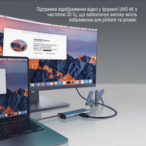 Купить USB-хаб ColorWay USB Type-C 6 in 1 (CW-HUB02) Dark Grey - цена в Харькове, Киеве, Днепре, Одессе
в интернет-магазине Telemart фото