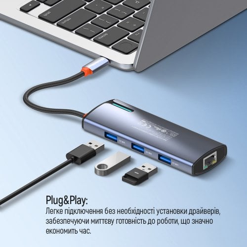 Купить USB-хаб ColorWay USB Type-C 6 in 1 (CW-HUB02) Dark Grey - цена в Харькове, Киеве, Днепре, Одессе
в интернет-магазине Telemart фото