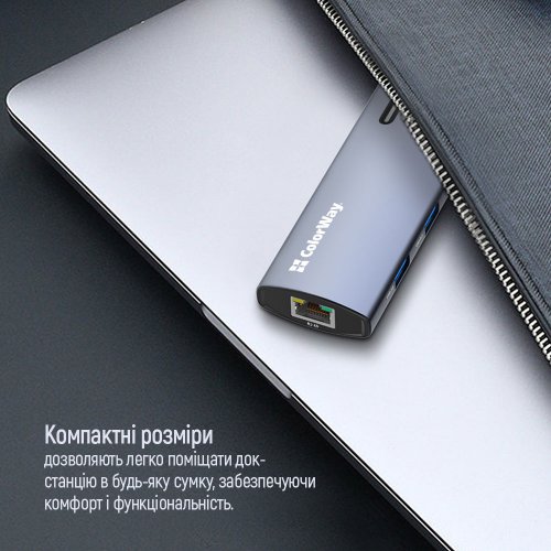 Купить USB-хаб ColorWay USB Type-C 6 in 1 (CW-HUB02) Dark Grey - цена в Харькове, Киеве, Днепре, Одессе
в интернет-магазине Telemart фото