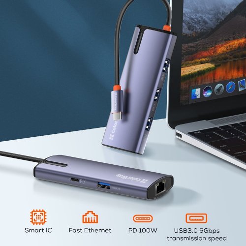 Купить USB-хаб ColorWay USB Type-C 6 in 1 (CW-HUB03) Dark Grey - цена в Харькове, Киеве, Днепре, Одессе
в интернет-магазине Telemart фото