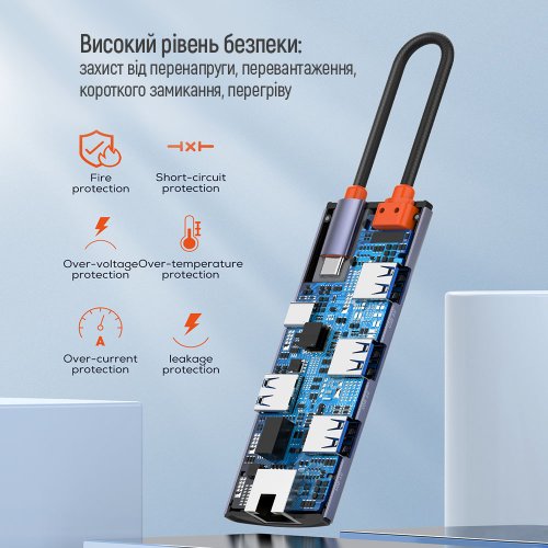 Купити USB-хаб ColorWay USB Type-C 6 in 1 (CW-HUB03) Dark Grey - ціна в Києві, Львові, Вінниці, Хмельницькому, Франківську, Україні | інтернет-магазин TELEMART.UA фото