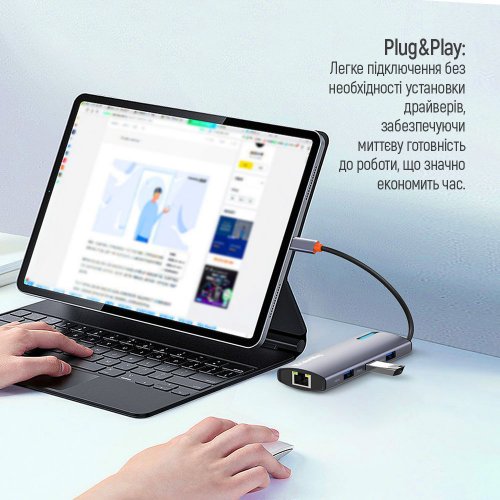 Купить USB-хаб ColorWay USB Type-C 6 in 1 (CW-HUB03) Dark Grey - цена в Харькове, Киеве, Днепре, Одессе
в интернет-магазине Telemart фото