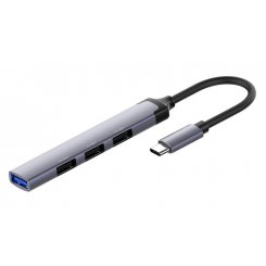 USB-хаб ColorWay USB Type-C 4 in 1 (CW-HUB04) Dark Grey