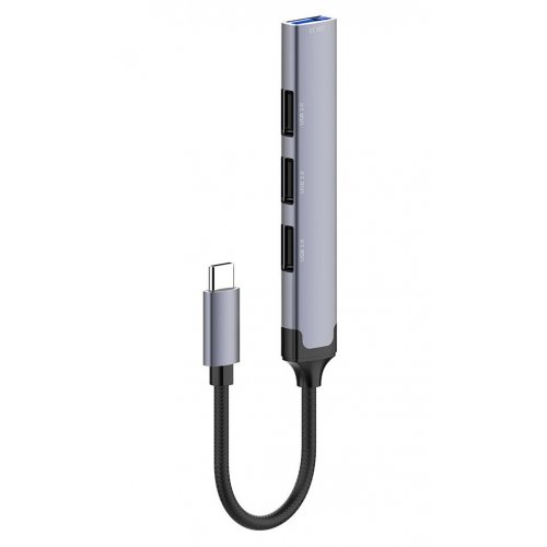 Купити USB-хаб ColorWay USB Type-C 4 in 1 (CW-HUB04) Dark Grey - ціна в Києві, Львові, Вінниці, Хмельницькому, Франківську, Україні | інтернет-магазин TELEMART.UA фото