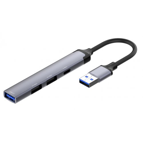 Купити USB-хаб ColorWay USB 4 in 1 (CW-HUB05) Dark Grey - ціна в Києві, Львові, Вінниці, Хмельницькому, Франківську, Україні | інтернет-магазин TELEMART.UA фото