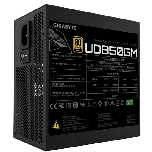 Продати Блок живлення Gigabyte UD850GM 850W (GP-UD850GM) (Відновлено продавцем, 652565) за Trade-In у інтернет-магазині Телемарт - Київ, Дніпро, Україна фото