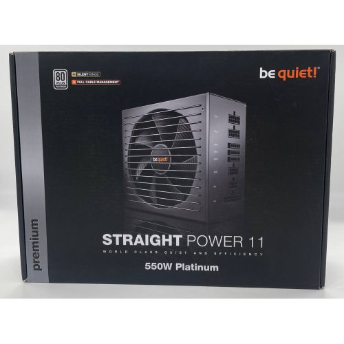 Купить Блок питания Be Quiet! Straight Power 11 Platinum 550W (BN305) (Восстановлено продавцом, 652586) с проверкой совместимости: обзор, характеристики, цена в Киеве, Днепре, Одессе, Харькове, Украине | интернет-магазин TELEMART.UA фото