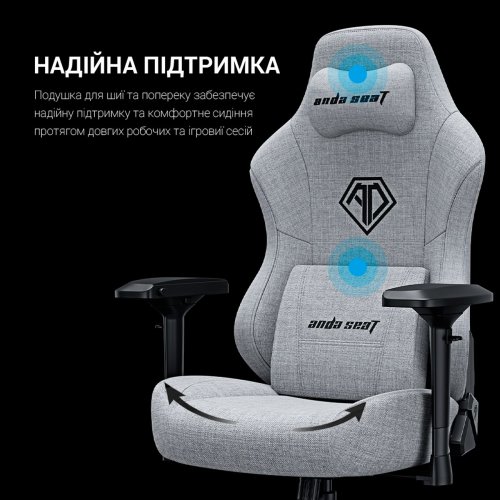 Игровое кресло Anda Seat Phantom 3 Pro L (AD18YC-06-B-F) Black купить в Украине: Киев, Днепр, Харьков, Одесса  | Низкая цена, отзывы, характеристики от TELEMART фото